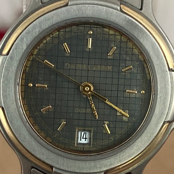 Vintage 2 Tone Gold Inlay Titanium Designer Daniel Mink Watch - Picture 2 of 9